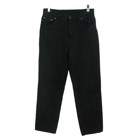 Lauren Jeans Co. Ralph Lauren Black Jeans Size 10 Straight Leg High Waisted Jean - Picture 1 of 7